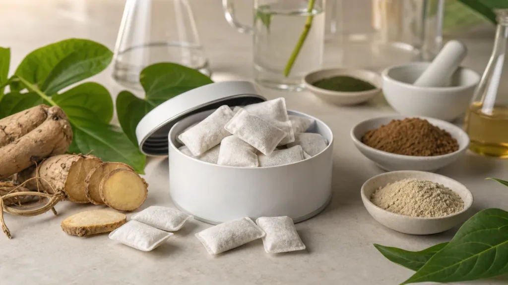 Realistic kava supplement oral pouch manufacturing