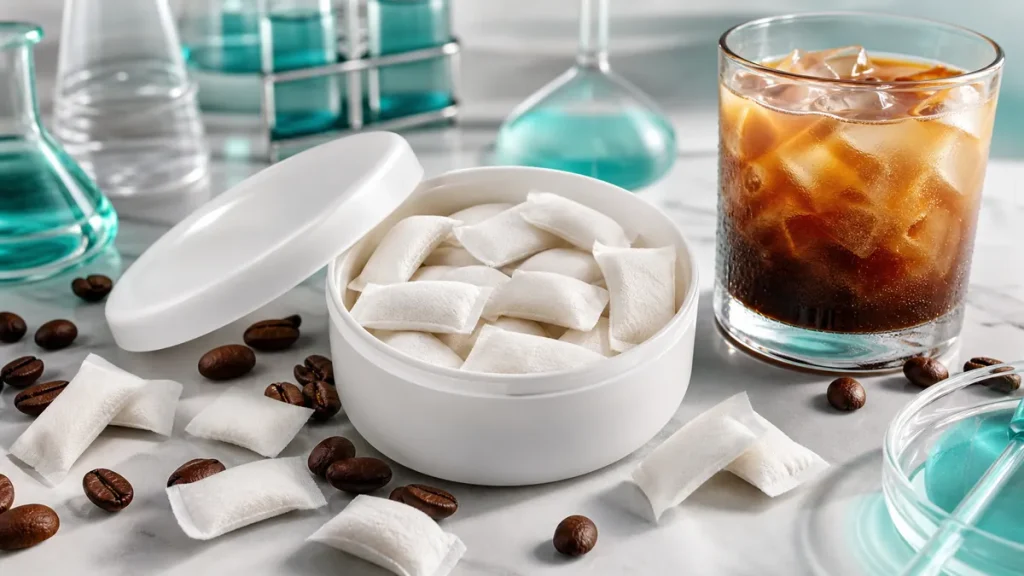 Realistic caffeine energy oral pouches