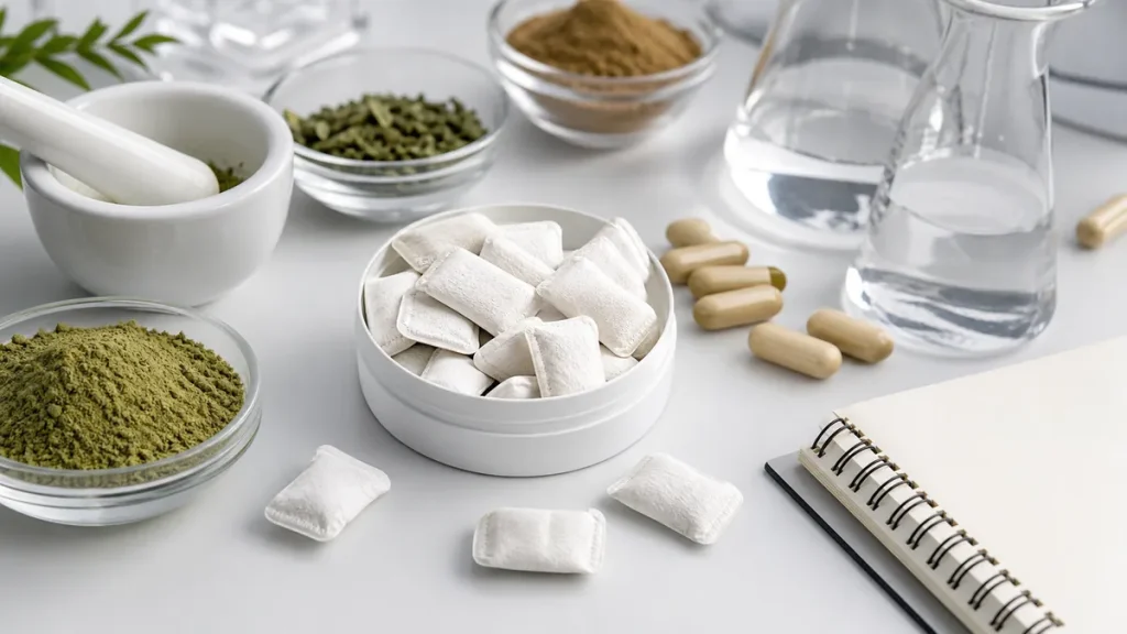 Realistic nootropic oral pouch ingredient selection