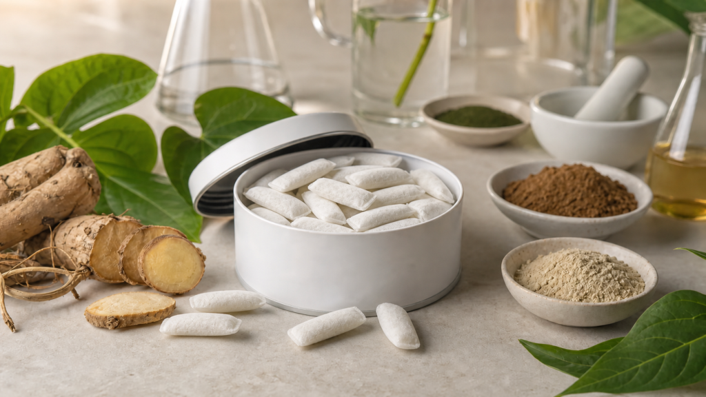 Kava Supplement Contract Manufacturing - realistic functional oral pouches