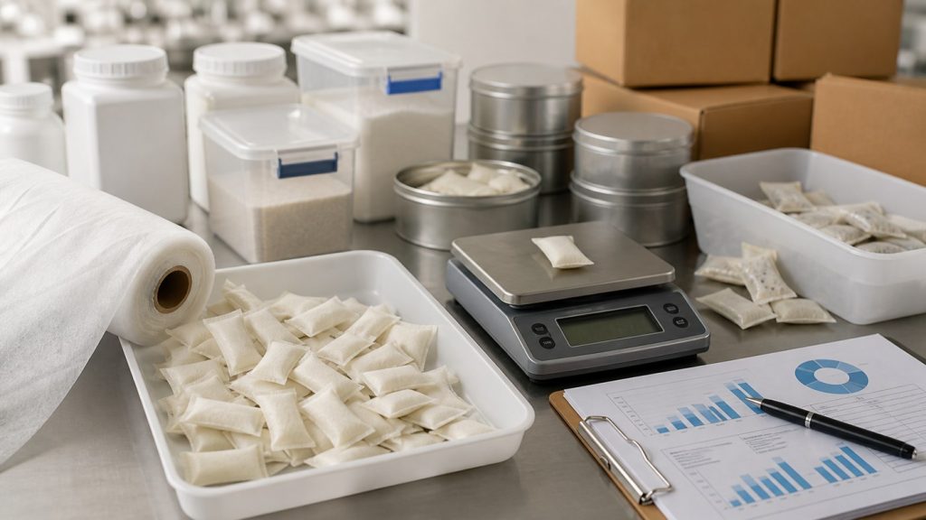 Oral pouch production yield and OEM quotation reconciliation