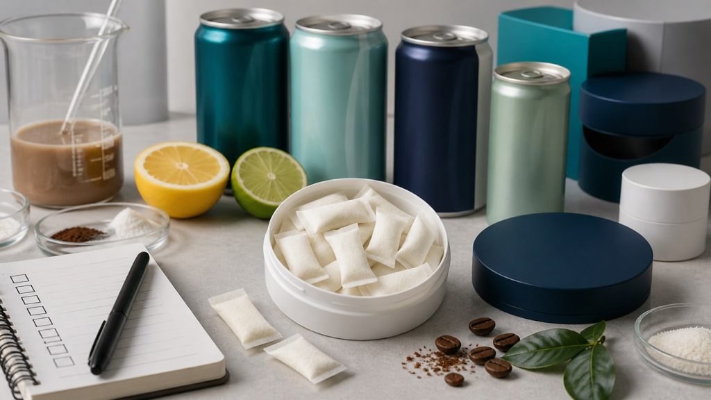 Beverage brand functional oral pouch launch planning