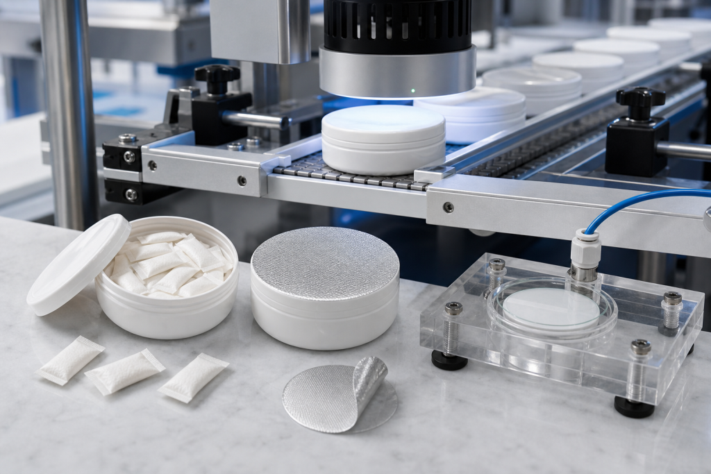 Induction foil seal validation for functional oral pouch cans