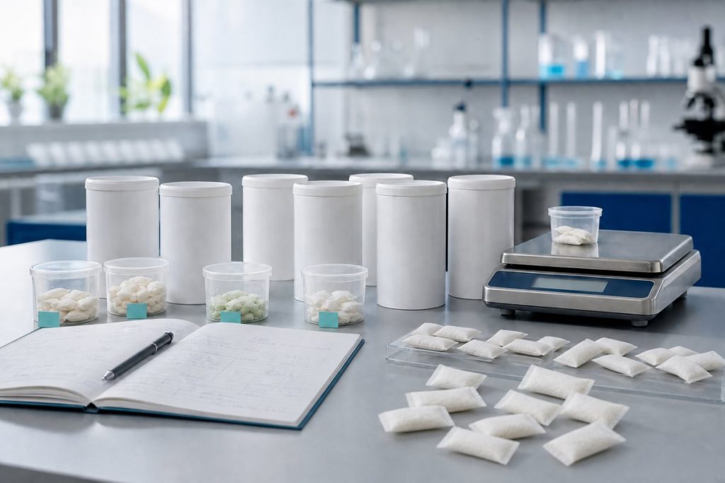 Oral pouch sample development and R&D prototypes