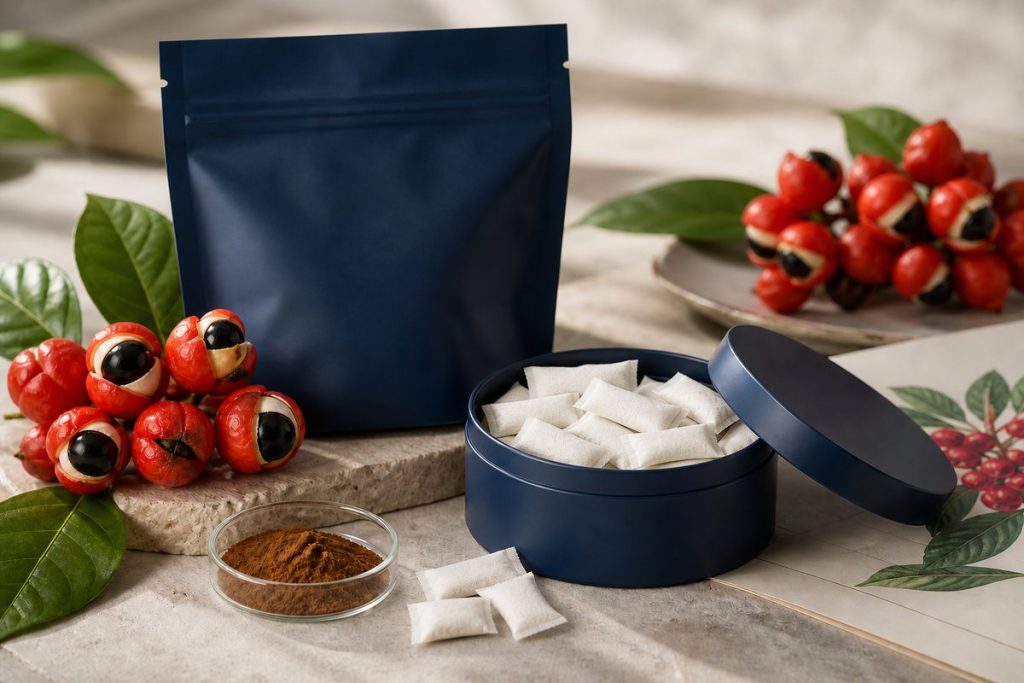 Private label guarana oral pouches