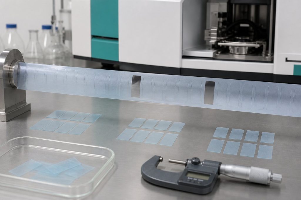 Orodispersible film content uniformity sampling and laboratory measurement